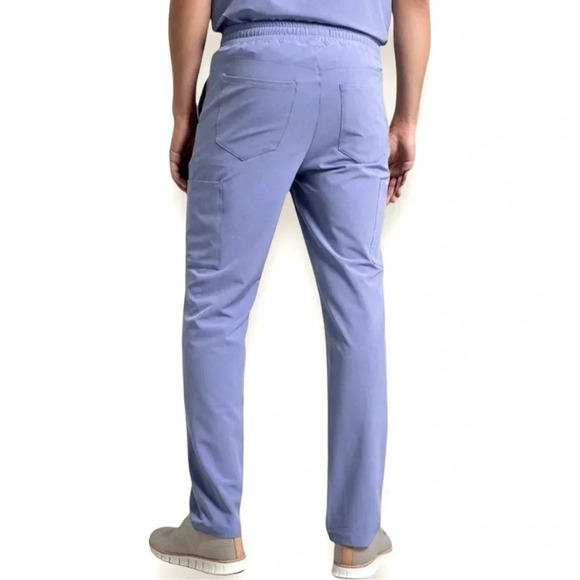 Jaanuu Slim Leg Style J85001 Semi-fitted Cargo Pocket Scrub Pants Men’s Medium - Picture 3 of 11